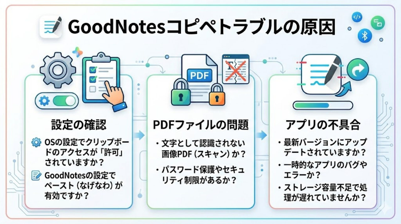 GoodNotesでコピペできない主な原因まとめ