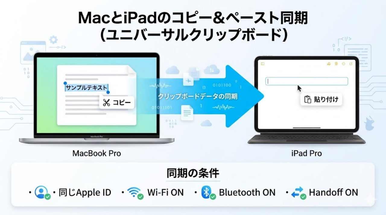 MacとiPadのユニバーサルクリップボードの仕組み