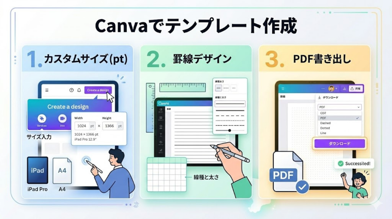 CanvaでGoodNotesテンプレートを作る手順