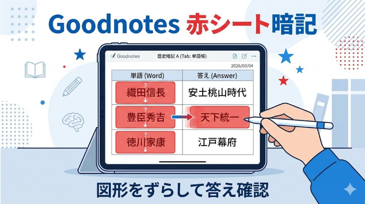 Goodnotes 赤シート 暗記 勉強