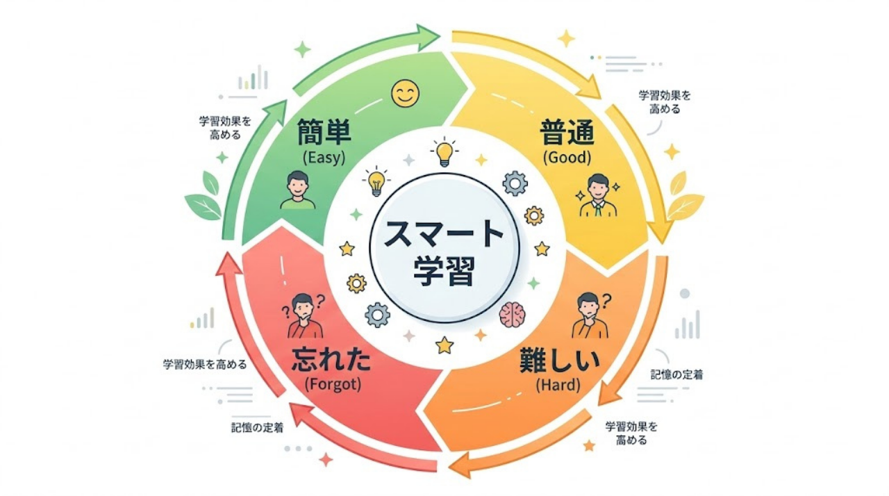 GoodNotes スマート学習 復習サイクル図