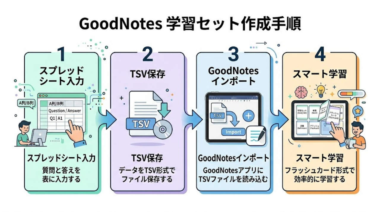 GoodNotes 学習セット 作成手順まとめ
