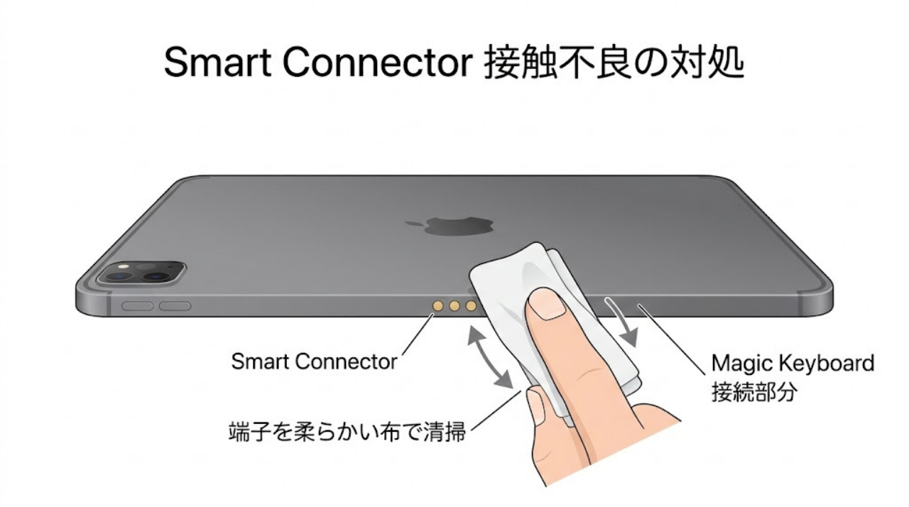 iPad Smart Connectorの位置と清掃方法
