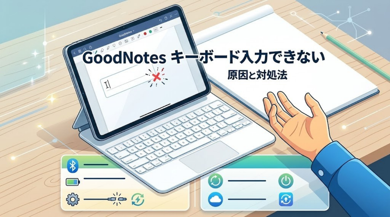 GoodNotesでキーボード入力できない原因と対処法