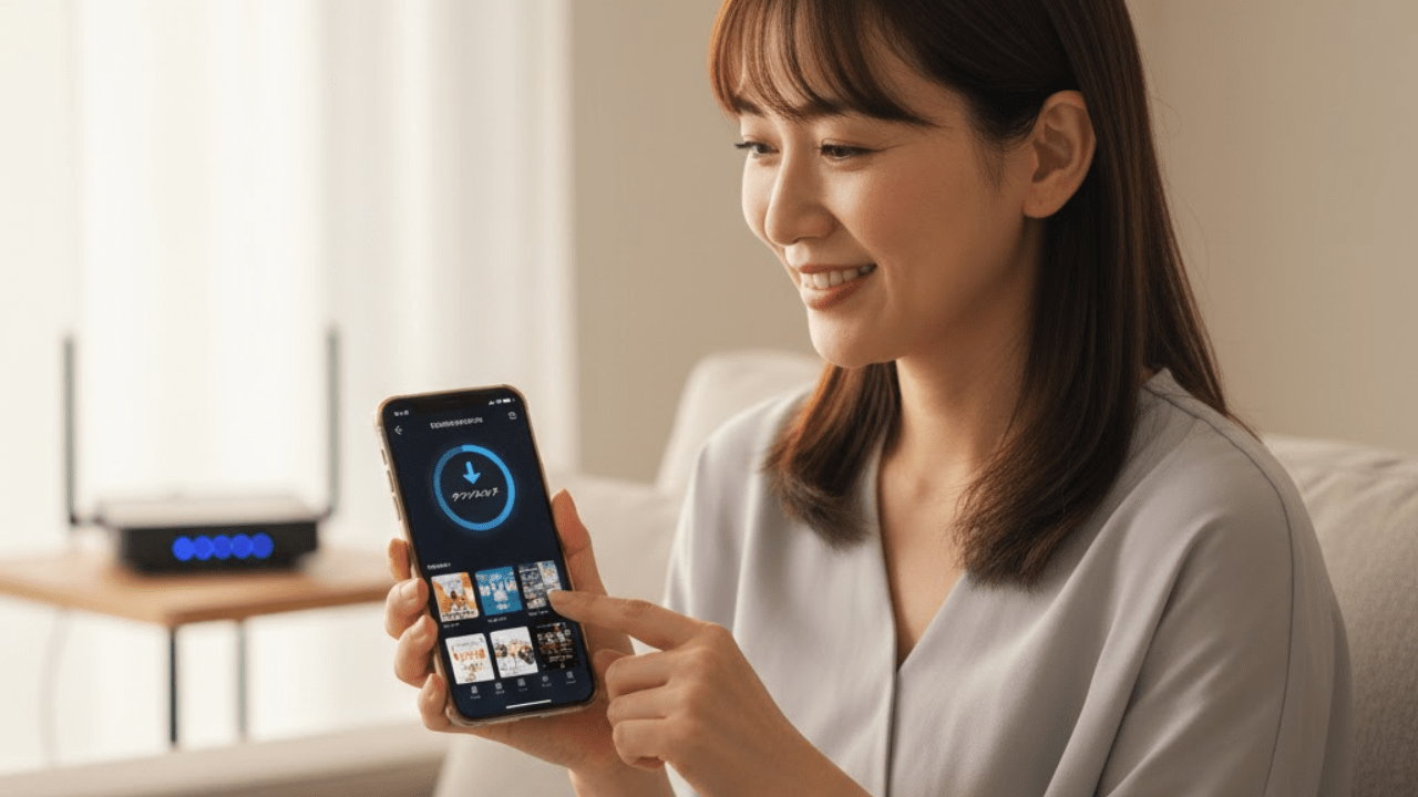 通信料を節約するオフライン再生