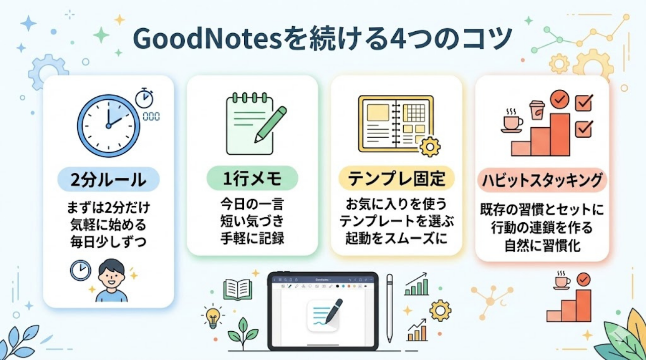 GoodNotesを習慣化する4つのコツ