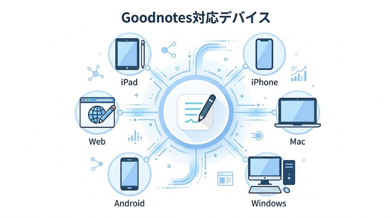 Goodnotes対応デバイス iPad iPhone Mac Windows Android Web
