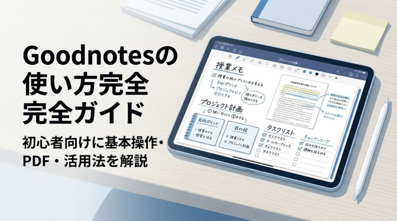Goodnotes 6の基本操作やPDF活用、勉強・仕事での使い方を紹介するアイキャッチ画像